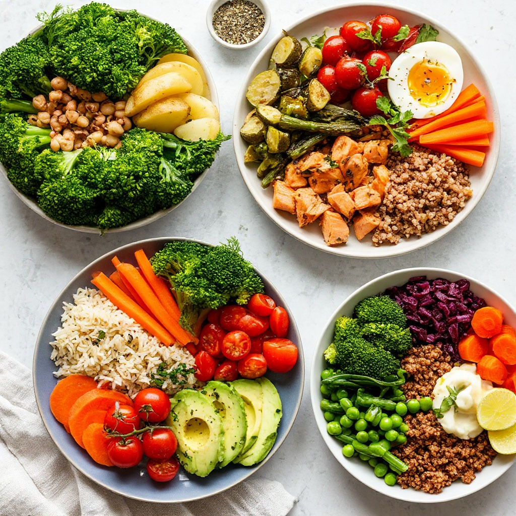 Plate method for balanced meals